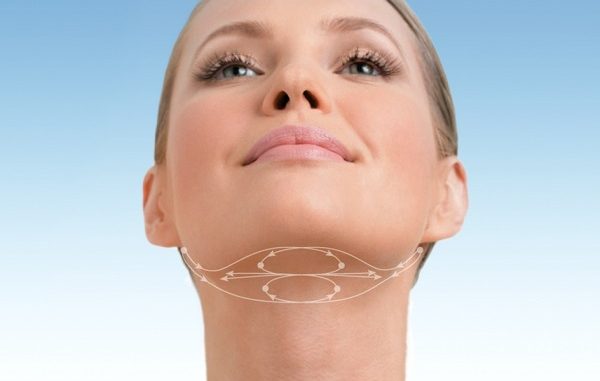 Apatinio veido trečdalio odos patempimas, įtraukiant pagurklį
